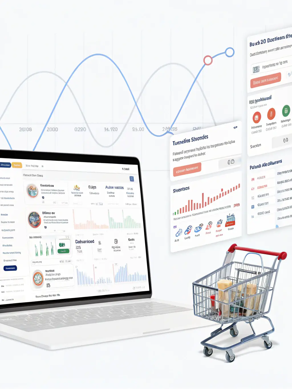 An image depicting a shopping cart being automatically populated based on customer behavior, highlighting the personalized shopping experience provided by The Draive.